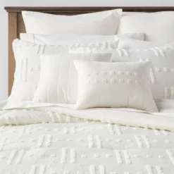8pc Tufted Broken Stripe Comforter Bedding Set White - Threshold™ 8 8pc Tufted Broken Stripe Comforter Bedding Set White - Threshold™ -Home Furnishing Series Shop GUEST 002a1bd3 6315 43f4 bd9f f5b4017f14dd
