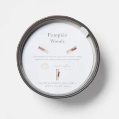 16oz Blackened Bowl Ceramic With Multi Woodwick And Dustcover Pumpkin Woods Candle Black - Threshold™ -Home Furnishing Series Shop GUEST 03e9929e f920 4a95 ab68 41b0ac572b8d