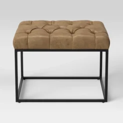 Trubeck Tufted Metal Base Ottoman Faux Leather - Threshold™ -Home Furnishing Series Shop GUEST 0509fa7b e089 4af0 8df0 830bc533e45b