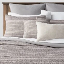 12pc Chambray Matelasse Stripe Comforter & Sheet Bedding Set Gray - Threshold™ 9 12pc Chambray Matelasse Stripe Comforter & Sheet Bedding Set Gray - Threshold™ -Home Furnishing Series Shop GUEST 0ccf3b00 29f5 443f 9e99 5d90374652ac