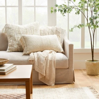 Textural Woven Throw Pillow with Trims Cream - Threshold™ designed with Studio McGee Textural Woven Throw Pillow With Trims Cream - Threshold™ Designed With Studio McGee -Home Furnishing Series Shop GUEST 1b610f0d 348c 4f27 b1d1 003f046ababe