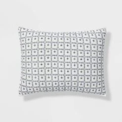 Embroidered Grid Sham Blue - Threshold™ -Home Furnishing Series Shop GUEST 1c3898ef e092 4273 bb16 38eaa25ad802