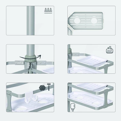 Aluminum Corner Tension Pole Caddy Gray - Threshold™ Aluminum Corner Tension Pole Caddy Gray - Threshold™ -Home Furnishing Series Shop GUEST 20758afd b1a1 48f2 b3a0 16440c58bb1e