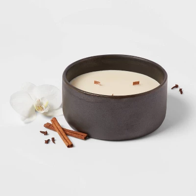16oz Blackened Bowl Ceramic with Multi Woodwick and Dustcover Warm Cider + Cinnamon Candle Black - Threshold™ 16oz Blackened Bowl Ceramic With Multi Woodwick And Dustcover Warm Cider + Cinnamon Candle Black - Threshold™ -Home Furnishing Series Shop GUEST 22a1c2b7 5107 4c62 9860 e0a22a4fac16