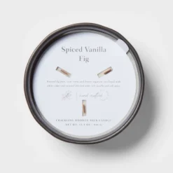 16oz Blackened Bowl Ceramic With Multi Woodwick And Dustcover Spice Vanilla Fig Candle Black - Threshold™ -Home Furnishing Series Shop GUEST 27c974af f7f8 4836 a0f9 674e7512c70b