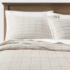 Flannel Windowpane Quilt Sham - Threshold™