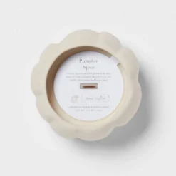 12oz Brushed Abstract Pumpkin Ceramic With Woodwick And Dustcover Warm Cider + Cinnamon Candle - Threshold™ -Home Furnishing Series Shop GUEST 2e4624fa f58d 4e1d 9d27 a1bbf625c793