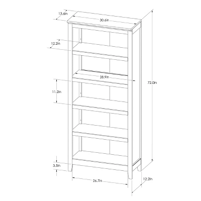 72" Carson 5 Shelf Bookcase - Threshold 72" Carson 5 Shelf Bookcase - Threshold -Home Furnishing Series Shop GUEST 2f88e10f 6ec2 4b27 ab72 2713c36d7777