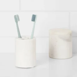 Marble Toothbrush Holder White - Threshold™