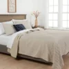 Herringbone Flannel Quilt Beige - Threshold™