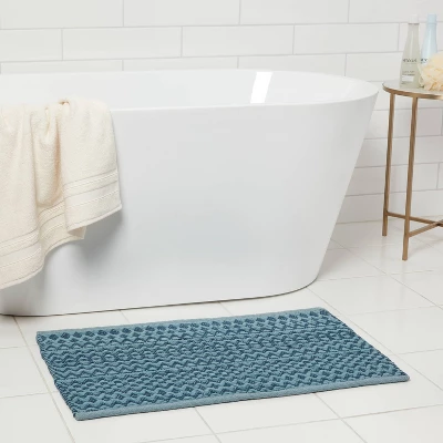 20"x32" Mixed Texture Chenille Bath Rug Teal Blue - Threshold™ 20"x32" Mixed Texture Chenille Bath Rug Teal Blue - Threshold™ -Home Furnishing Series Shop GUEST 47b39fa4 fe8c 4227 b94b 114b7843660e