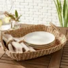 Twisted Seagrass Woven Tray Basket With Handle - Threshold™