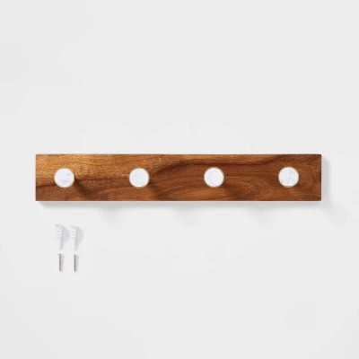 Metal and Faux Marble 4 Gold Hooks Rail on Acacia Wood - Threshold™ Metal And Faux Marble 4 Gold Hooks Rail On Acacia Wood - Threshold™ -Home Furnishing Series Shop GUEST 4b4e9803 3620 4467 a1e8 fa05a949eb8c
