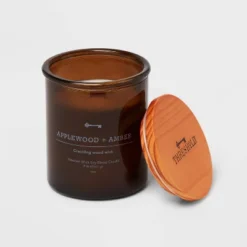 9oz Lidded Glass Jar Crackling Wooden Wick Candle Applewood And Amber - Threshold™ 1 9oz Lidded Glass Jar Crackling Wooden Wick Candle Applewood And Amber - Threshold™ -Home Furnishing Series Shop GUEST 4d27236d 5cf7 45a4 bbe1 a5c31c3bff0a