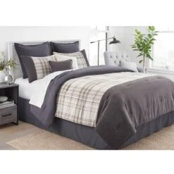 8pc Plaid With Corduroy Comforter Bedding Set Gray/Taupe - Threshold™ 4 8pc Plaid With Corduroy Comforter Bedding Set Gray/Taupe - Threshold™ -Home Furnishing Series Shop GUEST 4f8d88dd 871d 441f b923 14a927b0ba5f