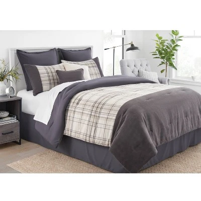 8pc Plaid with Corduroy Comforter Bedding Set Gray/Taupe - Threshold™ 8pc Plaid With Corduroy Comforter Bedding Set Gray/Taupe - Threshold™ -Home Furnishing Series Shop GUEST 4f8d88dd 871d 441f b923 14a927b0ba5f