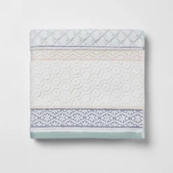 Pattern Filled Stripe Towel Blue - Threshold™ -Home Furnishing Series Shop GUEST 50f19a60 e619 4f20 adcc 10d255eeb751