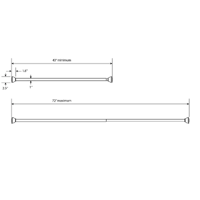 72" Half Moon Dual Mount Shower Rod - Threshold™ 72" Half Moon Dual Mount Shower Rod - Threshold™ -Home Furnishing Series Shop GUEST 5420201f e4d0 4550 a485 c4c3e9014ce9
