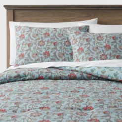 Floral Printed Comforter & Sham Set Light Teal Blue - Threshold™ -Home Furnishing Series Shop GUEST 57a7f940 db81 4643 aab4 fe7fb2b5d8bf
