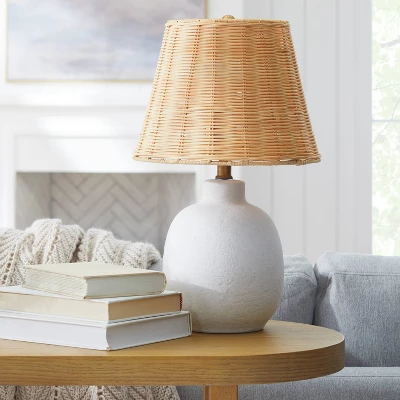 Ceramic Table Lamp with Rattan Shade White - Threshold™ designed with Studio McGee Ceramic Table Lamp With Rattan Shade White - Threshold™ Designed With Studio McGee -Home Furnishing Series Shop GUEST 58d3e457 03fb 4c4a acaa da1c09c23e1b