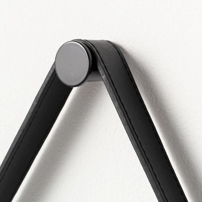 26" Wood Mirror with Pleather Strap Hanger - Threshold™ designed with Studio McGee 26" Wood Mirror With Pleather Strap Hanger - Threshold™ Designed With Studio McGee -Home Furnishing Series Shop GUEST 60e43679 1ba4 494e 8d51 e65849a41d0a