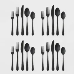 20pc Harrington Flatware Set Black - Threshold™ -Home Furnishing Series Shop GUEST 701d9c22 9fd0 4379 8eb2 5dfad3133a69