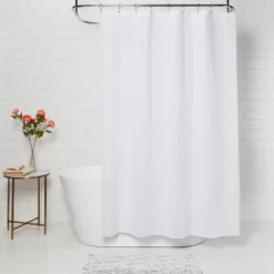 Woven Stripe Shower Curtain White - Threshold™