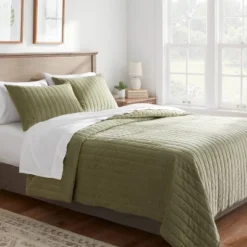 Channel Stitch Velvet Quilt - Threshold™