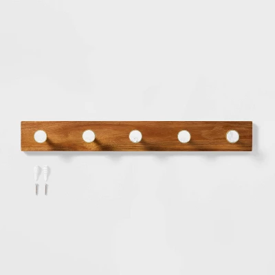 Metal and Faux Marble 5 Gold Hooks Rail on Acacia Wood - Threshold™ Metal And Faux Marble 5 Gold Hooks Rail On Acacia Wood - Threshold™ -Home Furnishing Series Shop GUEST 828682f8 bf7e 4bb6 aa27 2eeaf20dcd83