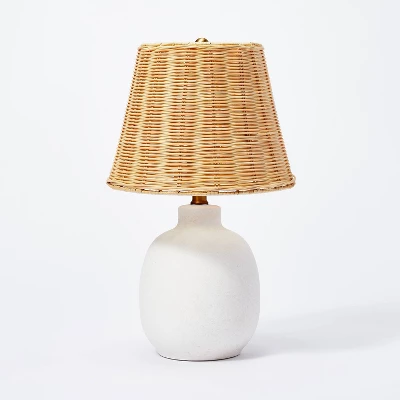 Ceramic Table Lamp with Rattan Shade White - Threshold™ designed with Studio McGee Ceramic Table Lamp With Rattan Shade White - Threshold™ Designed With Studio McGee -Home Furnishing Series Shop GUEST 84601444 c7ee 424e 90ba b44c3bc125cd