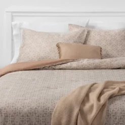 5pc Printed Geo Comforter Set Assorted Beiges - Threshold™ -Home Furnishing Series Shop GUEST 84ab46c4 1804 4b92 9be5 04c944d2f5db