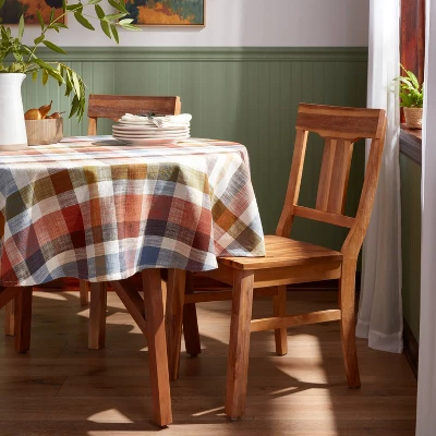 70" Round Plaid Woven Cotton Tablecloth - Threshold™ 70" Round Plaid Woven Cotton Tablecloth - Threshold™ -Home Furnishing Series Shop GUEST 85f1225b 4d69 42a1 b615 49f82da0a7c1