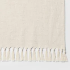 60" X 104" Cotton Slub Tablecloth With Tied Fringe Light Beige - Threshold™ -Home Furnishing Series Shop GUEST 8dd5c991 1f21 4f29 91c3 e561bbde2944