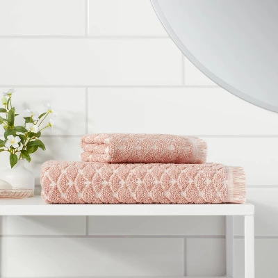 Scallop Towel Clay Pink - Threshold™ Scallop Towel Clay Pink - Threshold™ -Home Furnishing Series Shop GUEST 9792e808 1e65 4572 a436 92004e87159e