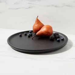 13" Acacia Modern Serving Platter Black - Threshold™