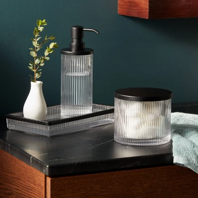 Ribbed Glass Canister Black - Threshold™ Ribbed Glass Canister Black - Threshold™ -Home Furnishing Series Shop GUEST 9fe50b5f 97c7 43f8 a353 f0af066ccb18