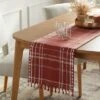 14"x72" Table Runner Rust Plaid - Threshold™