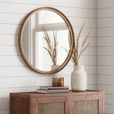 26" Classic Wood Round Mirror Natural - Threshold™ 26" Classic Wood Round Mirror Natural - Threshold™ -Home Furnishing Series Shop GUEST acb749bf 7f3b 4a45 896a aa9677457244