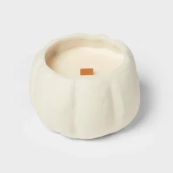 12oz Brushed Abstract Pumpkin Ceramic With Woodwick And Dustcover Warm Cider + Cinnamon Candle - Threshold™ -Home Furnishing Series Shop GUEST aea22527 c4fc 4451 bba5 91e370926ceb