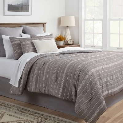 12pc Chambray Matelasse Stripe Comforter & Sheet Bedding Set Gray - Threshold™ 12pc Chambray Matelasse Stripe Comforter & Sheet Bedding Set Gray - Threshold™ -Home Furnishing Series Shop GUEST b27f3a3e 47f8 43ab 839e 70805159cf42