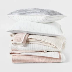 Reversible Cotton Stripe Quilt Collection - Threshold™