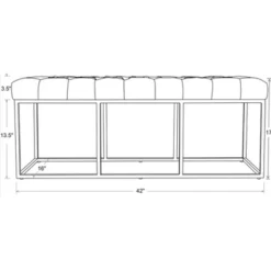 Trubeck Tufted Metal Base Bench Faux Leather Brown - Threshold™ -Home Furnishing Series Shop GUEST cf3ebf04 b6a0 4f3e 86e4 7055c107c73e