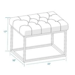 Trubeck Tufted Metal Base Ottoman Faux Leather - Threshold™ -Home Furnishing Series Shop GUEST d17719f8 668a 4aa2 a474 ca4180dd0d04