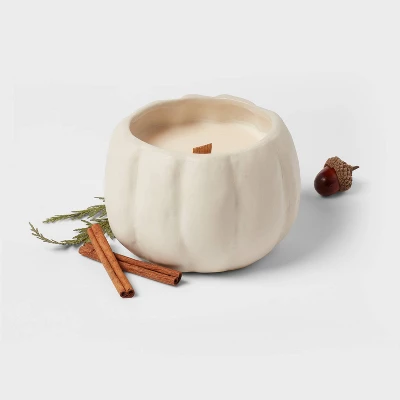 12oz Brushed Abstract Pumpkin Ceramic with Woodwick and Dustcover Acorn + Black Pine Candle - Threshold™ 12oz Brushed Abstract Pumpkin Ceramic With Woodwick And Dustcover Acorn + Black Pine Candle - Threshold™ -Home Furnishing Series Shop GUEST d9868045 b70b 4471 b41b 37ea1276de23