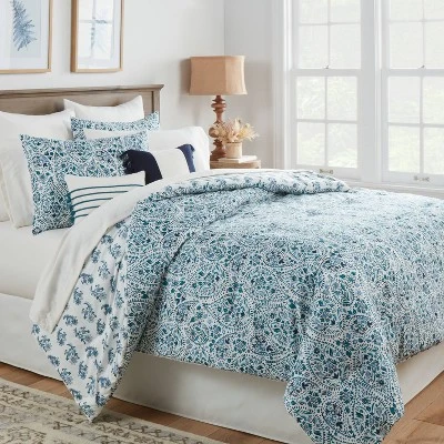 12pc Reversible Paisley Print Comforter & Sheets Set Blue/Dark Teal Blue - Threshold™ 12pc Reversible Paisley Print Comforter & Sheets Set Blue/Dark Teal Blue - Threshold™ -Home Furnishing Series Shop GUEST e31165b9 eb32 4a60 9bc9 358cff619d04