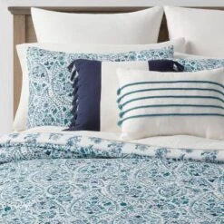 12pc Reversible Paisley Print Comforter & Sheets Set Blue/Dark Teal Blue - Threshold™ 10 12pc Reversible Paisley Print Comforter & Sheets Set Blue/Dark Teal Blue - Threshold™ -Home Furnishing Series Shop GUEST e3f1ec9a 3b66 4053 b0fe 00d8eb4ecda8