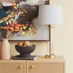 Tapered Fillable Table Lamp With USB (Includes LED Light Bulb) - Threshold™