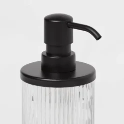Ribbed Glass Soap Pump Black - Threshold™ -Home Furnishing Series Shop GUEST ed4a781d 52e5 419c 8916 2dc25dd449ee