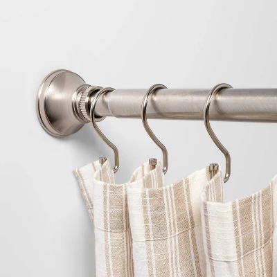 72" Rust Proof Stainless Steel Two-Way Mount Taper Finial Shower Curtain Rod Nickel - Threshold™ 72" Rust Proof Stainless Steel Two-Way Mount Taper Finial Shower Curtain Rod Nickel - Threshold™ -Home Furnishing Series Shop GUEST f1b68971 3ef0 4de7 9cc6 05bf3d96941d