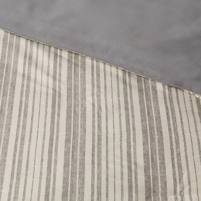 7pc Reversible Printed Stripe Comforter Bedding Set with Sheets Gray - Threshold™ 7pc Reversible Printed Stripe Comforter Bedding Set With Sheets Gray - Threshold™ -Home Furnishing Series Shop GUEST f67d1c41 4b6c 44ab 93f1 570070726207